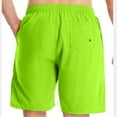 thumbnail image 4 of UVEASISHA Workout Shorts with Zipper Pockets for Men Athletic Performance Gym Shorts Side Split Drawstring Waist Short Pants Green L, 4 of 5