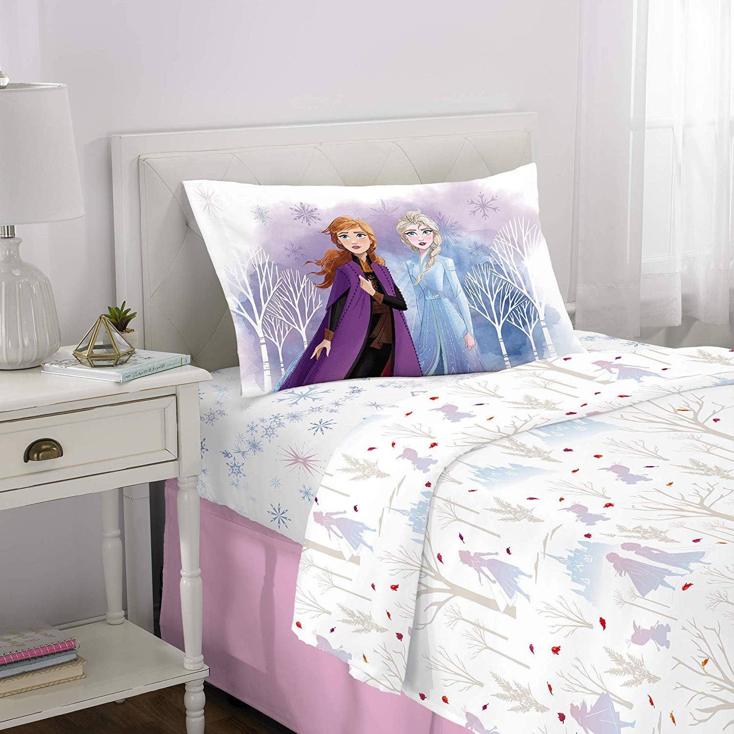Twin or Full Frozen II Kids Bed Sheet Set Spirit of Nature Elsa & Anna 