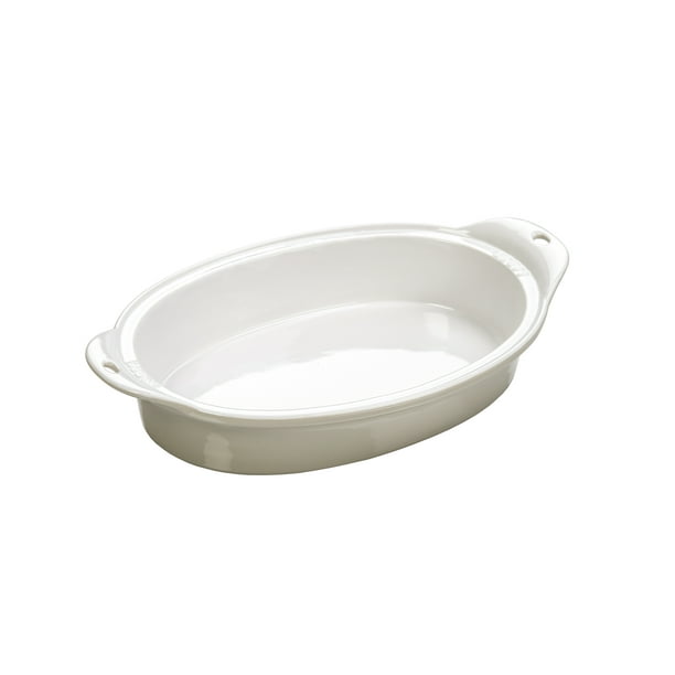 Lodge 8" x 11.75" Stoneware Baking Dish, Oyster White, STW11OV13