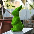 thumbnail image 5 of Flocked Easter Bunny Figurine, Large Garden Patio Resin Craft Decor, Plush Bunny Ornament for Yard, Home, Spring Holiday - Style B, 5 of 7