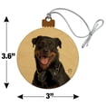 thumbnail image 6 of Rottweiler Dog Headphones Sitting DJ Wood Christmas Tree Holiday Ornament, 6 of 7