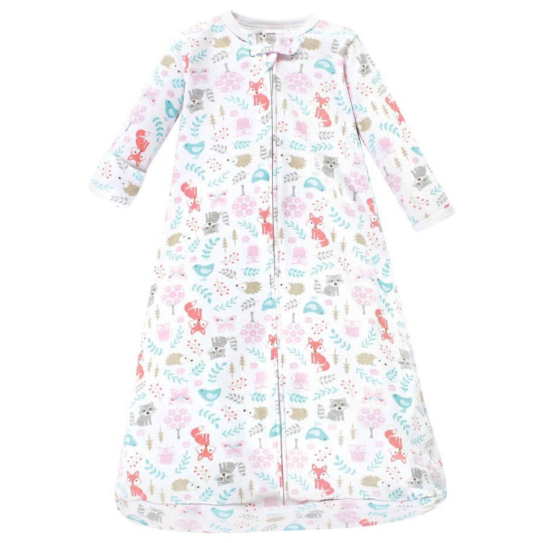 Hudson Baby Infant Girl Cotton Long-Sleeve Wearable Sleeping Bag, Sack, Blanket, Woodland Fox, 12-18 Months