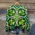 thumbnail image 7 of Craaazy Women's Comfy Clover Prints Crewneck St Patricks Day Long Sleeve Shirts, 7 of 7