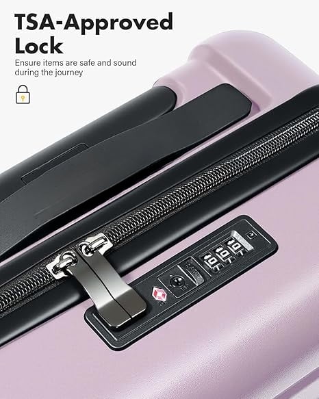 16 Inch Carry On Luggage Airline Approved, Hard Shell Suitcase with TSA Lock, Lightweight Spinner Wheels Durable ABS Compact Carry-On for Travel Weekend Trips Men Women