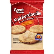 Great Value Ready to Bake Snickerdoodle Cookie Dough, 16.5 Oz., 24 Count