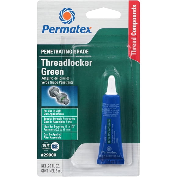 Sellador Permatex 29000 Bloqueador de Roscas Verde 6 ml