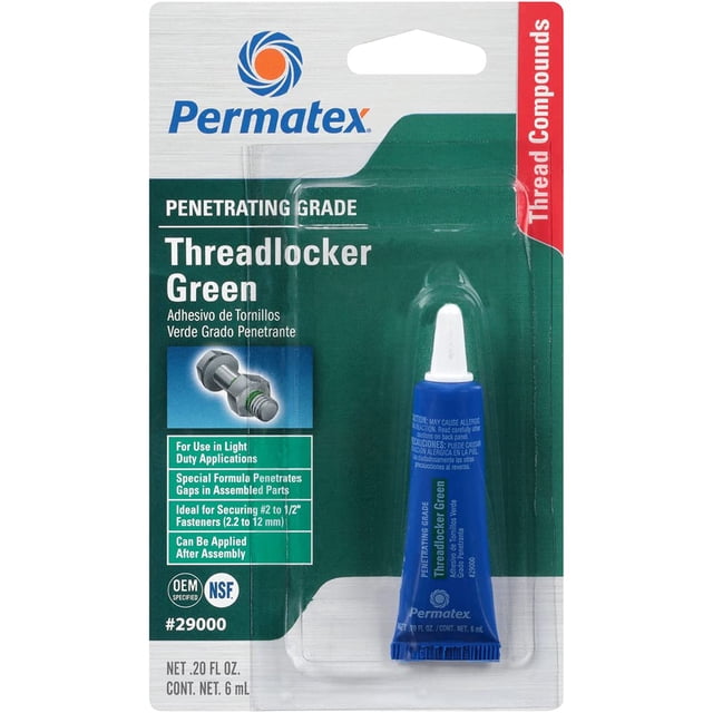 Sellador Permatex 29000 Bloqueador de Roscas Verde 6 ml