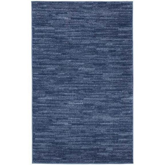 HomeRoots  3 x 5 ft. Navy Blue Non Skid Indoor & Outdoor Rectangle Area Rug - Blue - 3 x 5 ft.