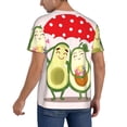 thumbnail image 2 of Hirioo Avocado Lovers Wearing Umbrella for Men's Baseball T-shirt Shirts Short Sleeve Casual Summer Button Stretch T Shirts,Size S-4XL-XX-Large, 2 of 7