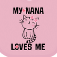 thumbnail image 4 of Inktastic My Nana Loves Me Girls Girls Baby Bib, 4 of 4