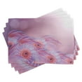 thumbnail image 1 of Ambesonne Nature Place Mats Set of 4, Summer Dahlia Flowers, Standard Size, Pale Pink Lavender, 1 of 6
