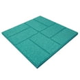 thumbnail image 4 of RevTime Dual-Side Garden Rubber Paver Green Safety Rubber Tile, 4 of 5