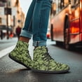 thumbnail image 3 of POLERO Green Camo Print Casual Tennis Shoes for Men Women Breathable High Top Work Sneakers Running Walking Tennis Jogging Walk Shoes Fitness Travel Trainer Athletic Sneaker for All Weather, 3 of 7