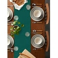 thumbnail image 5 of Hokiten Table Runners 108 Inches Long Dress Scarves, Dark Green Farmhouse Coffee/Dining/Kitchen Table Runner for Living Room, Modern Pure Dark Green 13x108 Inch, 5 of 7