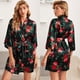 thumbnail image 1 of Camisón de seda de hielo para mujer, ropa de casa con estampado de peonías de verano, cárdigan, bata de mañana, bata de baño, 1 of 6