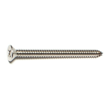 

#14 x 3 18-8 Stainless Steel Phillips Flat Head Sheet Metal Screws SMSFSS-295