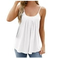 thumbnail image 3 of HAPIMO Women's Summer EyeletTank Tops Casual Flowy Camis Basic Tunic Camisole Sleeveless Shirts for Girls SOlid Color Scoop Neck Blouse White, 3 of 5