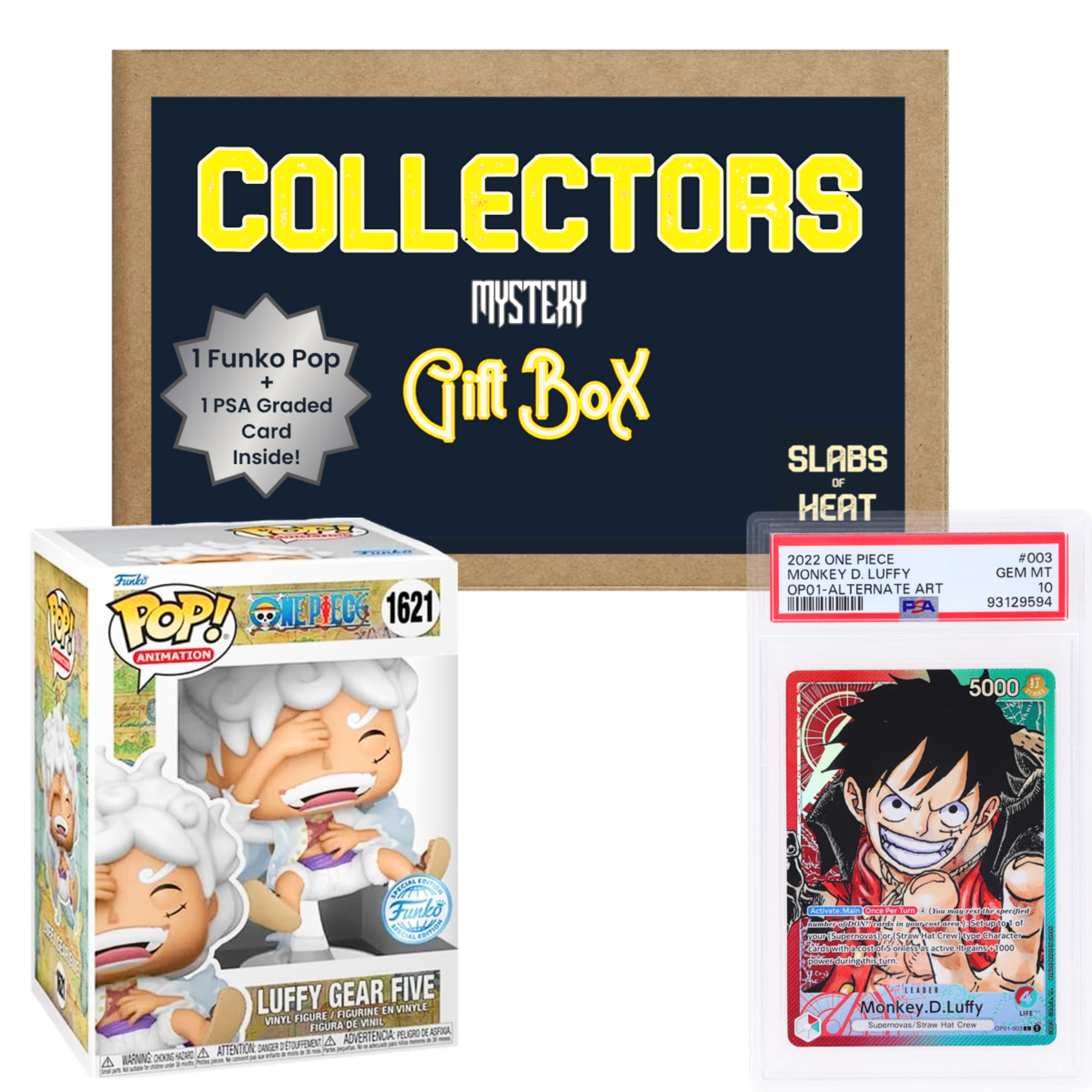 One Piece Collector’s Mystery Gift Box: 1 PSA Graded Card + 1 Funko POP!