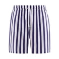 thumbnail image 3 of Mens Swim Shorts 5" Striped Elastic Waist Lightweight Hawaiian Beach Board Short Pants Fathers Gifts, 3 of 4