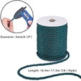 1 Roll Polyester Cord Twisted Cord Dark Cyan 5mm about 18~19yards/roll ...