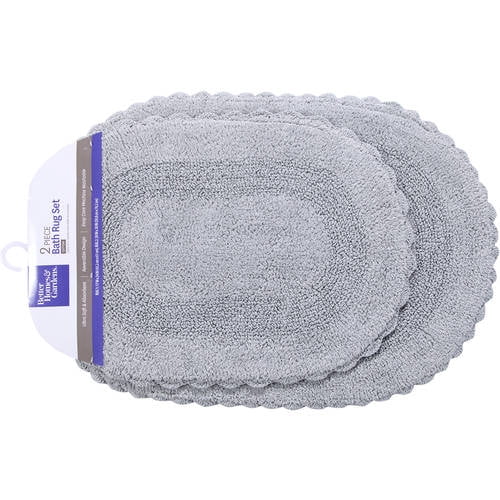 Better Homes & Gardens Cotton CrochetEdge Bath Rug Set, 2 Piece