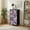 Color-4, variant on 4 Drawer Vertical Storage Dresser Abstract gray black flowers paint brush strokes scribble with Wood Top Fabric Pull Drawers