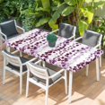 thumbnail image 2 of Purple Weeping Eucalyptus Table Cloths for 5 Foot Rectangle Tables, Spring Summer Farmhouse Leaves Patio Waterproof Elastic Fitted Tablecloths, Washable Rectangular Table Cover for Camping, 2 of 8