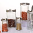 thumbnail image 5 of Ensemble de 2 Distributeurs Rétro d'Assaisonnement Multi-Usages pour Épices, Pot en Verre, Couvercle en Acier Inoxydable Perforé, 5 of 5