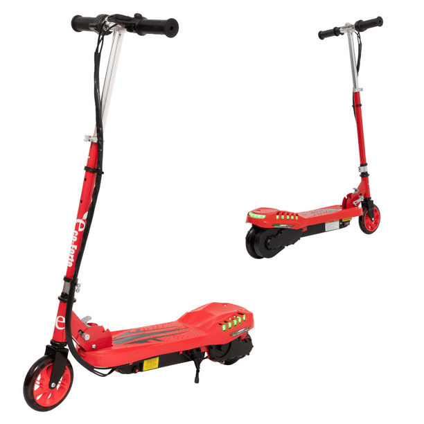 Scooter Patín Eléctrico Infantil AEIOU Eco-Forte Con Luces Rojo 120W 12km/h