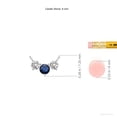 thumbnail image 3 of ANGARA Natural Classic Sapphire and Diamond Necklace in 14K White Gold for Women (Size-4mm) | September Birthstone, Birthday, Anniversary, Jewelry Gift for Women | Natural Blue Sapphire Necklace, 3 of 8