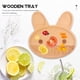 thumbnail image 5 of Plato de madera con forma de conejo, adorable bandeja de madera, bandeja para aperitivos y frutas, ideal para fiestas, cenas y días festivos., 5 of 7