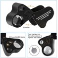 thumbnail image 5 of 30x 60x Luminous Jeweler Eye Magnifier Foldable Jewelry Magnifier With Bright Led Light, 5 of 5