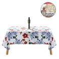 thumbnail image 2 of Nappe Extérieure Imprimé Botanique Résistante à l'Eau Anti-Éclaboussures en Polyester avec Trou pour Parasol et Fermeture Éclair pour Décoration de Table de Patio Jardin, 2 of 9