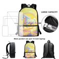 thumbnail image 4 of Jeiento Rainbow Horse Backpack for Middle School Girls School Bags Set with Lunch Box Pencil Case Sets 3 In 1 Personalized Elementary Bookbags Daypack Yellow, 4 of 7