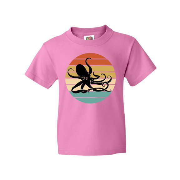 Inktastic Octopus Vintage Sunset Youth T-Shirt