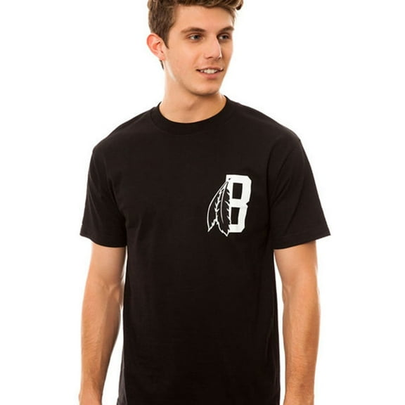 Black Scale Mens The Feather B Logo Graphic T-Shirt, Black, Small
