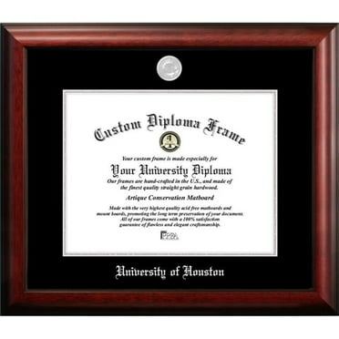 Campus Images TX954SED-1411 14 x 11 in. University of Houston Silver Embossed Diploma Frame