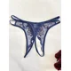 thumbnail image 2 of Braguitas transparentes con entrepierna abierta y bordado floral - Lencería y ropa interior sensual para mujer, 2 of 5