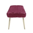 thumbnail image 3 of HomeRoots 490969 20.5 x 20.9 x 48.4 in. Fuchsia & Gold Upholstered Upholstery Bedroom Bench, 3 of 8
