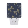 thumbnail image 2 of Hand Drawn Yellow Bows LED Night Light Sensor Lamp Plug-in Adjustable Brightness 2 Pack, 2 of 7