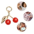 thumbnail image 3 of Unique Bargains 1 Pc Fashionable Cherry Handbag Charm Decorative Keychain Gold Tone Red, 3 of 5