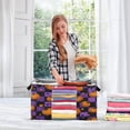 thumbnail image 5 of Foldable Clothes Storage Bags Clothes Organizer Bin with Clear Windows for Clothes Bedding Pumpkins and Stars, 5 of 6