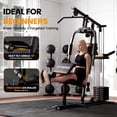 thumbnail image 5 of Syedee Multifunctional Home Gym System, Home Gym Station with 105LBS Weight Stack, All in One Workout Machine for Full Body Strength Training, 5 of 11