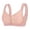 Pink, variant on Comfortable Front Closure Nursing Bra with Snap, Soft Wireless Maternity Sleep Bra for Breastfeeding, Beige with Cute Yellow Print,Size 3XL