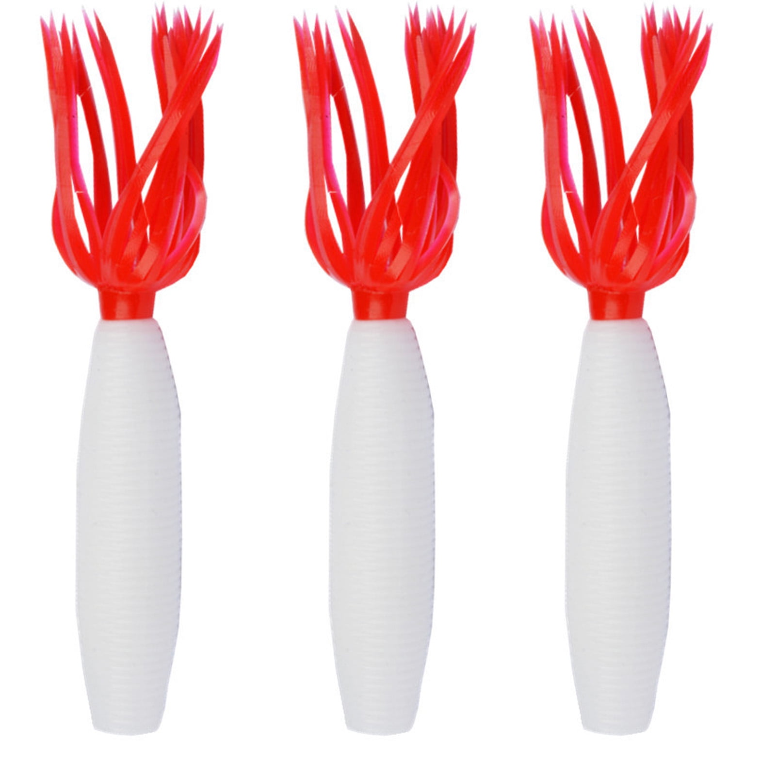 3Pieces Skirt Tail Shaped Fishing Lures Set In Multiple Color Features Realistic Appearance And Strong Bites Resistance
