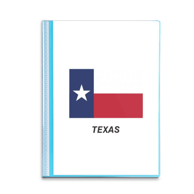 Texas Flag Contour Art Déco Livre de Mode Feuille Protecteurs Portefeuille Classeur Dossier
