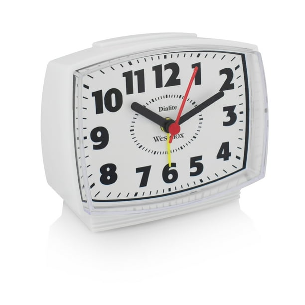22192A Westclox White Electric Alarm Clock Plastic Case