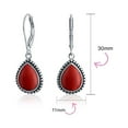 thumbnail image 4 of Bling Jewelry Womens  Western Milgrain Gemstone Dangle Earrings Lapis, 4 of 6