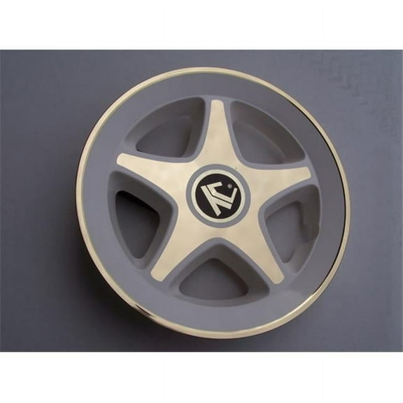 StentensGolf  Tek Wheel Covers - White & Gold - Set of 4