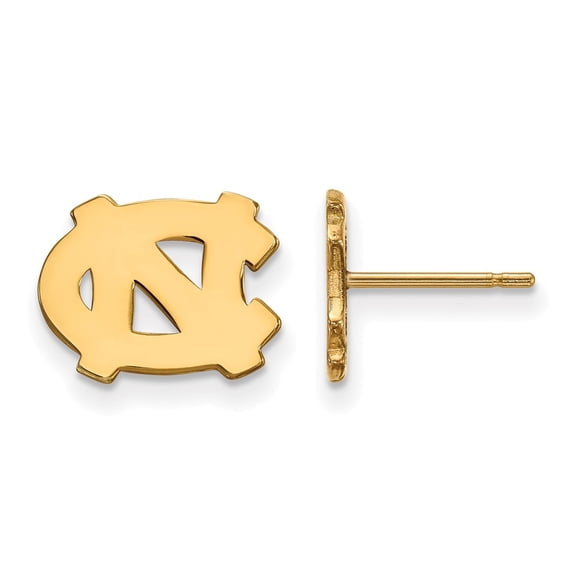 925 Sterling Silver With GP LogoArt University of North Carolina XS Post Earrings; for Adults and Teens; for Women and Men